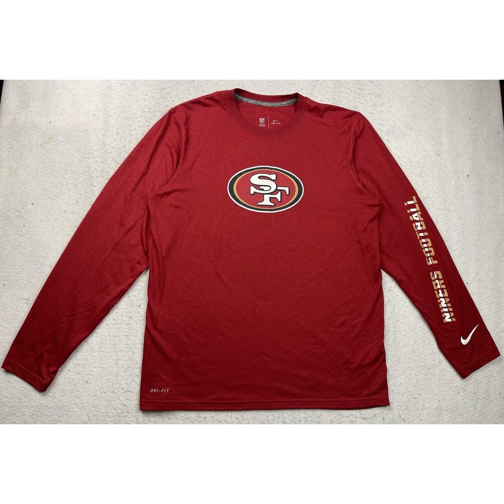 San Francisco 49ers Nike Dri-Fit Men’s Medium NFL Team Apparel Red Long Sleeve